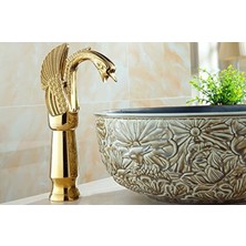 OEM Banyo Çanak Lavabo Bataryası Kuğu Altın Dore Şelale Yeni Ürün 5 Yıl Güvenceli