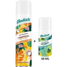 Batıste Kuru Şampuan Tropıcal 200 Ml + Batıste Kuru Şampuan Orıgınal 50 Ml