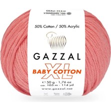 Gazzal Baby Cotton XL El Örgü İpi Şeftali 3435