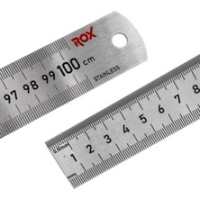 Rox 0201 Çift Taraflı Çelik Cetvel 1000 mm