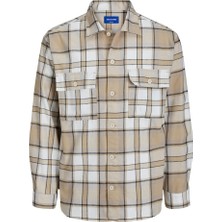 Jack & Jones Rahat Kesim Uzun Kollu Bej Erkek Gömlek 12245681