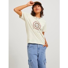 Jjxx Bisiklet Yaka Kemik Kadın T-Shirt 12246753