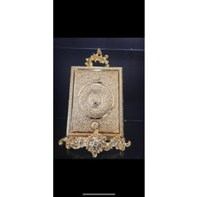 Ceyyiz Standlı Orta Gold Kuranı Kerim Kutusu LKM-376