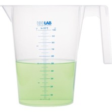 ISOLAB Beher - Kulplu - P.P - Kısa Form - Mavi Skala - 500 ml / 120 °C Sıcaklık Dayanımı