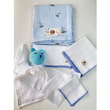 Mayu Baby Collection Müslin Bebek Battaniyesi ve Amigurami Uyku Arkadaşlı Bebek Hediyesi