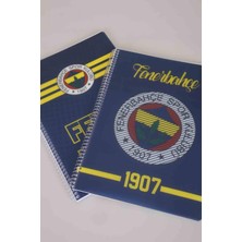 LİSANSLI FENERBAHÇE SPIRALLI ÇİZGİLİ A4 PP KAPAK 80 YAPRAK DEFTER