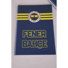 LİSANSLI FENERBAHÇE SPIRALLI ÇİZGİLİ A4 PP KAPAK 80 YAPRAK DEFTER