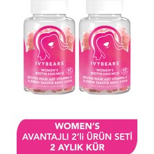 IVYBEARS Kadın Saç Vitamini Biotin 5000 MCG 120 Tablet