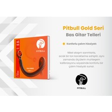 Pitbull Strings Gold Seri Geb-4 L Light Takım Tel Bas Gitar Teli 45-100