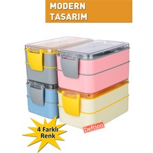 Deftion 900ML Mini Lunch Box Beslenme Kutusu Plastik Sefer Tası Yemek Taşıma Lunchbox Okul Yurt Için