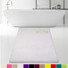 Bonny Home Elite Beyaz 120X180 cm Peluş Banyo Paspası Kaymaz Tabanlı Pufidik Banyo Halısı