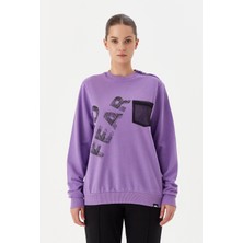 No Fear Kadın Sweatshirt Lila 72491