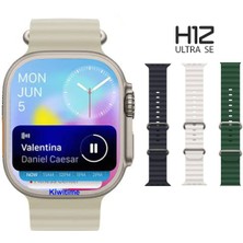 Kiwitime Watch 9 H12 Ultra SE 2023 Pusula Nfc Siri Vidalı Bluetooth Arama Özellikli Akıllı Saat