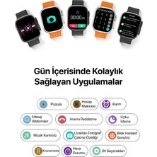 Kiwitime Watch 9 H12 Ultra SE 2023 Pusula Nfc Siri Vidalı Bluetooth Arama Özellikli Akıllı Saat