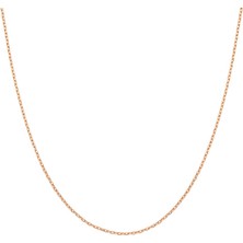 Altın Sepeti Rose Renk Gümüş Sade Zincir