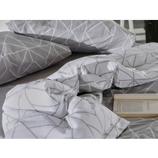 Doqu Home Ranforce Polka Nevresim Takımı Çift King Size - Gri