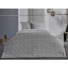 Doqu Home Ranforce Polka Nevresim Takımı Çift King Size - Gri