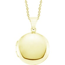 Altın Sepeti Gümüş Altın Kaplama Fotoğraflık Kapaklı Kolye