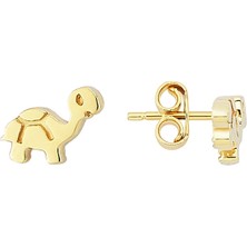 Altın Sepeti Altın Minik Kaplumbağa Küpe