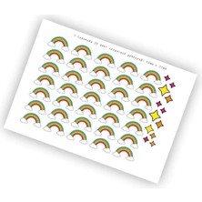 Kt Grup Gökkuşağı Sticker Etiket 12X21MM 9X13CM 2 Sayfa 70 Etiket