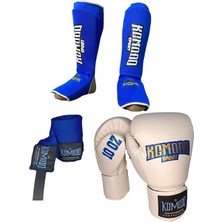 Komodo Boks Eldiveni 10 Oz/bandaj 3,5 Metre /elastik Kick Boks Kaval ve Ayaküstü Koruyucu Set
