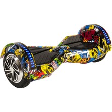 Smart Balance Elektrikli Kaykay Hoverboard 8.5 Inch Ledli Uzay Kasa Bluetoothlu Sarı Grafiti