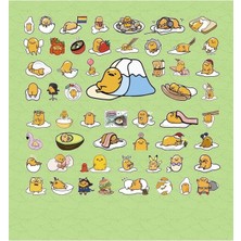 Kt Grup Gudetama Sanrio Hello Kitty Sticker Etiket 2 Sayfa 55 Adet Etiket