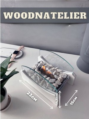 Wooden Atelier Mini Fire - Masaüstü Bioethanol Şömine-Masa Üstü Şömine-Bioethanol Şömine- Şömine