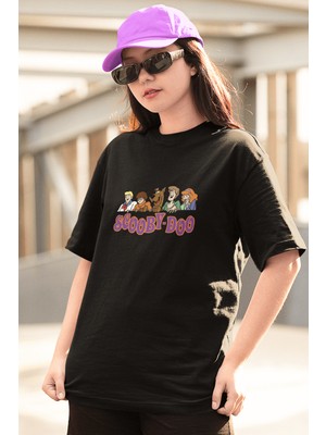 Populus Scooby Doo Karakterler Siyah Tişört