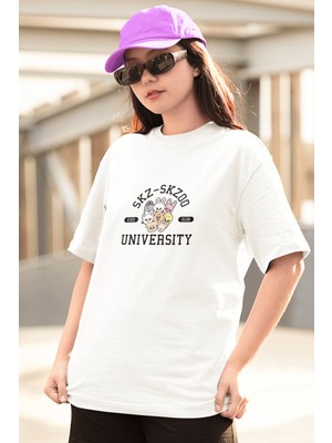 Populus Steay Kids University Beyaz Tişört