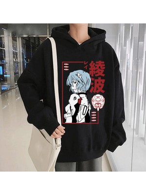 Populus Anime Neon Genesis Evangelion Kapşonlu Sweatshirt