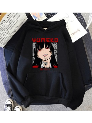 Populus Anime Kakegurui Yumeko Kapşonlu Sweatshirt