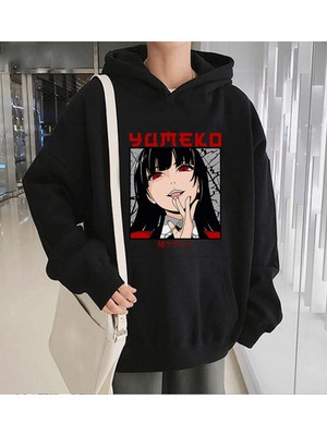 Populus Anime Kakegurui Yumeko Kapşonlu Sweatshirt