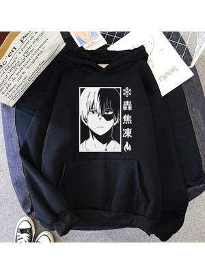 Populus Anime Todoroki Kapşonlu Sweatshirt