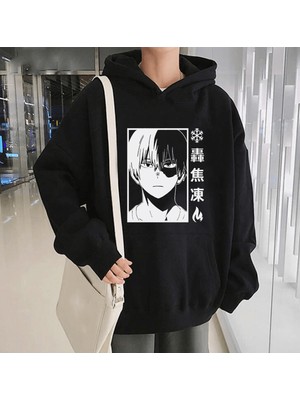 Populus Anime Todoroki Kapşonlu Sweatshirt