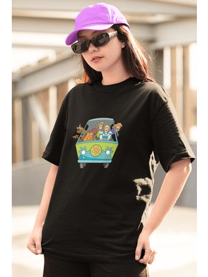 Populus Scooby Doo Karavan Siyah Tişört
