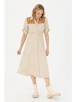 U.S. Polo Assn. Kadın Kum Dokuma Elbise 50271117-VR085