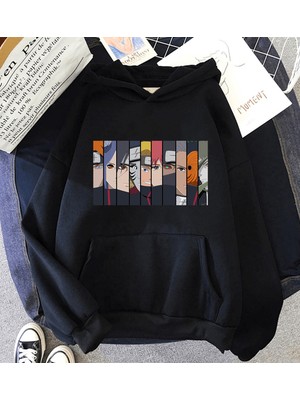 Populus Anime Akatsuki Kolaj Kapşonlu Sweatshirt
