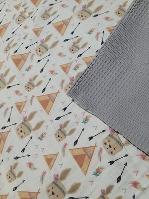 Baby Meva Müslin Pike Örtü 80X100 Ölçülerinde Doğal