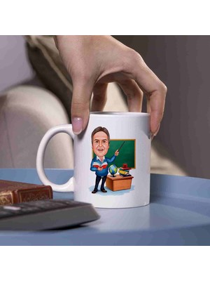 Hediye Moda Erkek Öğretmenlerimize Özel Karikatürlü Kupa Bardak