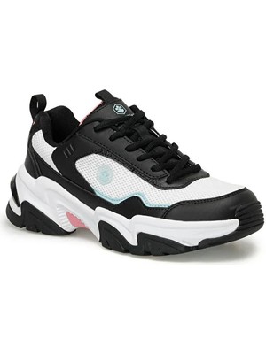 Lumberjack Joanna Wmn 3Pr Bağcıklı Phlon/Termo Kaymaz Taban Kadın Sneaker Siyah Beyaz
