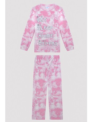 Penti Kız Çocuk Anime Slogan Pijama Takımı