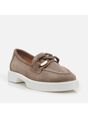 Hotiç 01AYH274360A450 Hakiki Deri Vizon Kadın Loafer