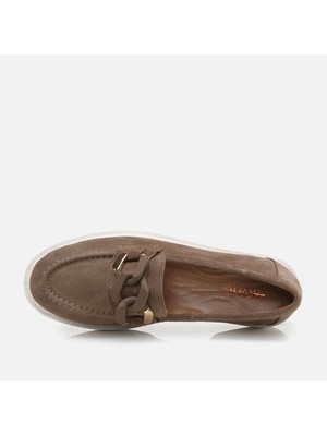 Hotiç 01AYH274360A450 Hakiki Deri Vizon Kadın Loafer