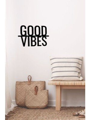 ioadesign Ahşap Dekoratif Duvar Yazısı - Good Vibes