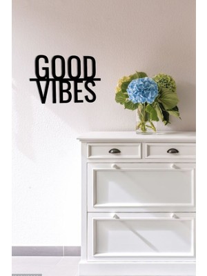 ioadesign Ahşap Dekoratif Duvar Yazısı - Good Vibes