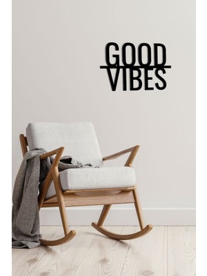 ioadesign Ahşap Dekoratif Duvar Yazısı - Good Vibes