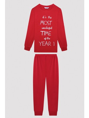 Penti Unisex Best Time Termal Kırmızı Pijama Takımı
