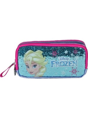 Hakan Çanta Frozen Elsa Iki Bölmeli Simli Kalemlik Çanta Lisanslı