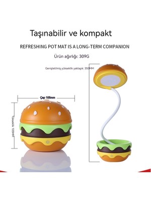 Maskot Ev Yatak Odası Katlanabilir Burger Gece Lambası Saklama Kutusu ile (Yurt Dışından)